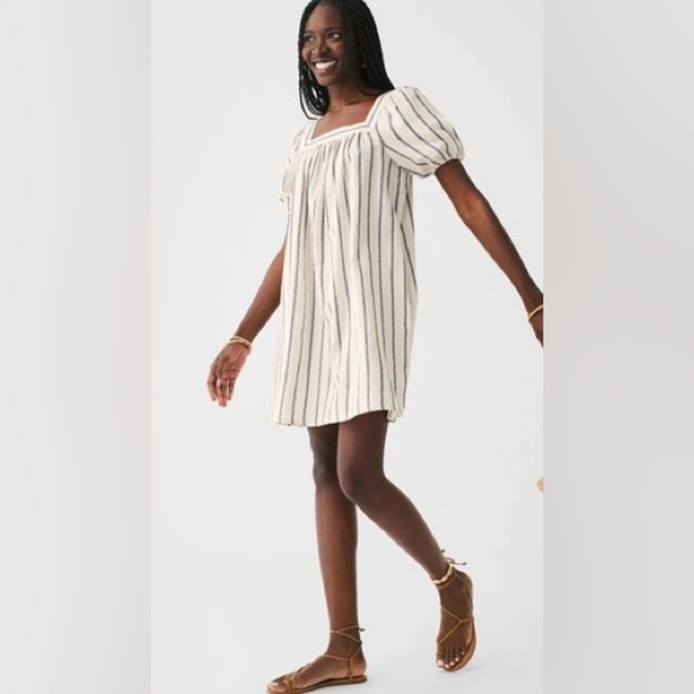 Striped Blue and White Faherty dress